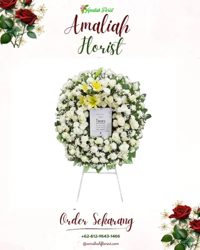 Krans Bunga Duka Cita di Pedalangan